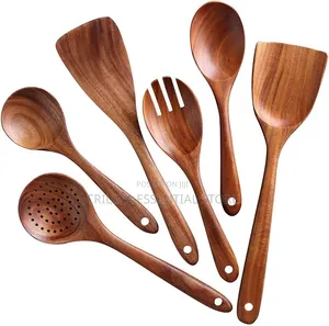 Natural Wood Kitchen Utensil Set