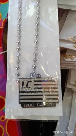 Stylish Men's Necklace With Pendant _Sliver