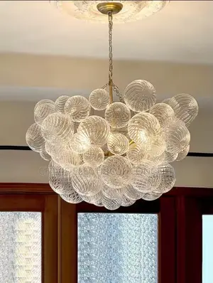 Luxury Glass Nordic Transparent Chandelier for Sitting Room, Bedroom,