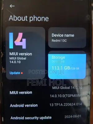 Xiaomi Redmi 13C 128 GB Black