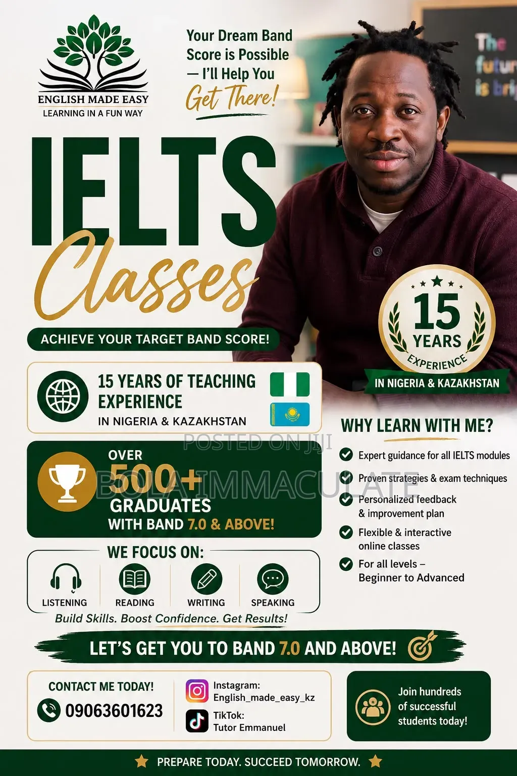 IELTS Preparation Teacher Online