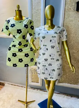 Women’s Cartoon Print Short Sleeve Casual Dress