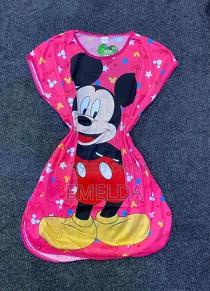 Women’s Mickey Mouse Cartoon Print Casual Dress