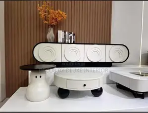 Modern Wooden Cream Snowman Coffee Table