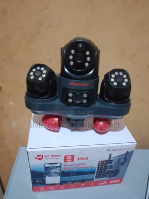 Triple Lens PTZ CCTV Camera With 4g Sim