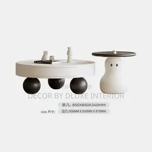 Modern Wooden Cream Snowman Coffee Table