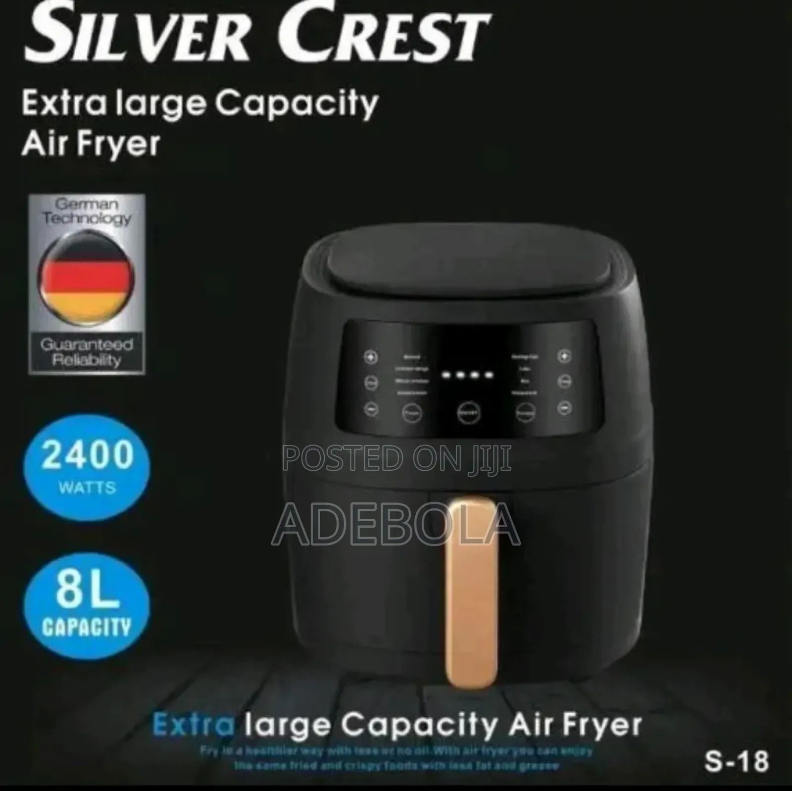 SilverCrest 8L Extra Large Digital Air Fryer