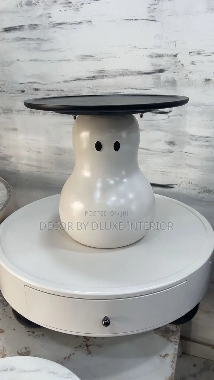 Modern Wooden Cream Snowman Coffee Table