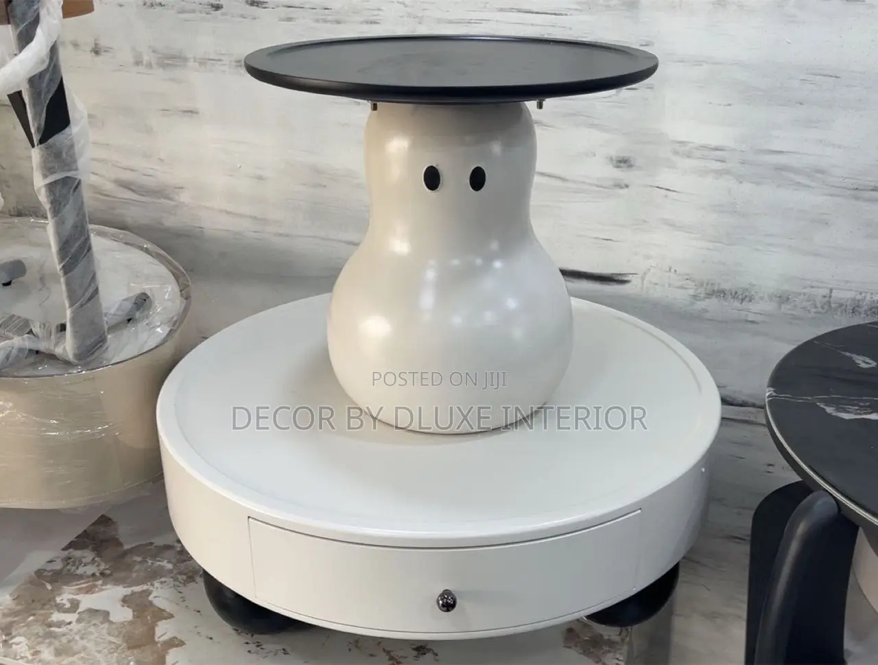 Modern Wooden Cream Snowman Coffee Table