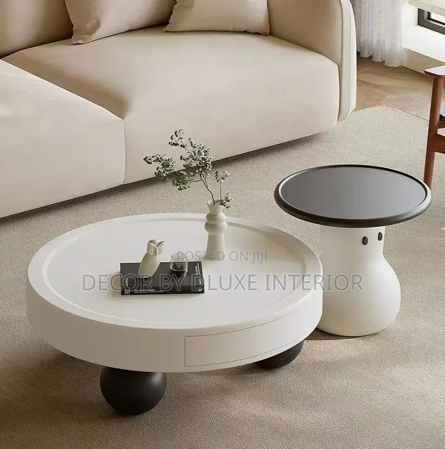 Modern Wooden Cream Snowman Coffee Table