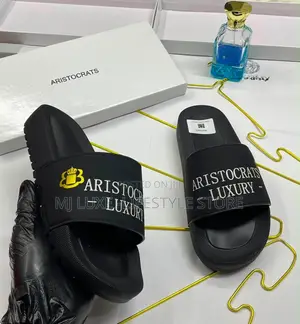 Aristocrats Luxury Embossed Designer Slide Sandals