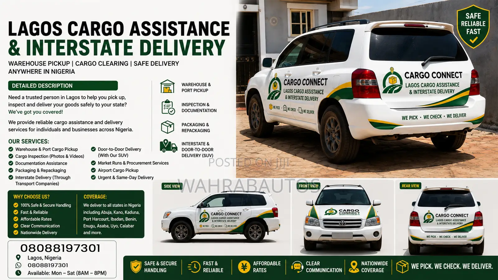 Lagos Cargo Assistance | Warehouse Pickup | Interstate Delivery