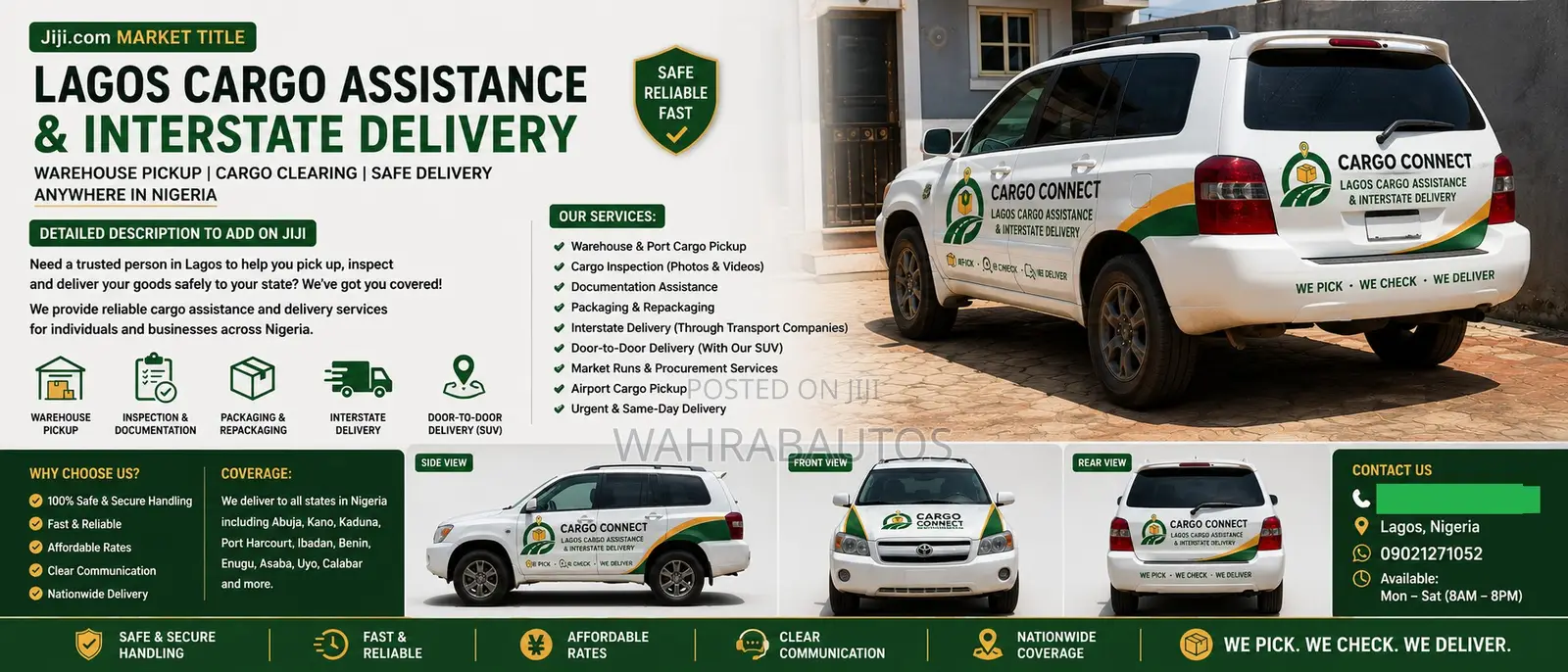 Lagos Cargo Assistance | Warehouse Pickup | Interstate Delivery