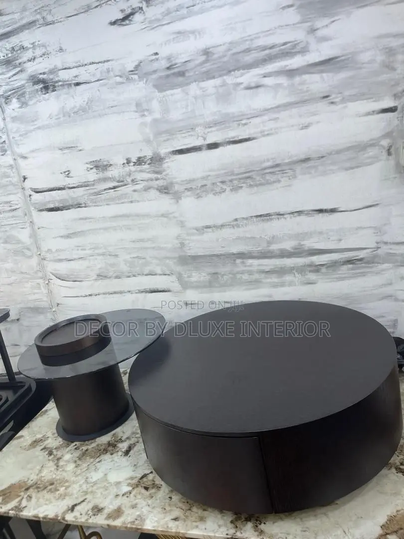 Modern Simple Solid Wood and Glass Coffee Table Set