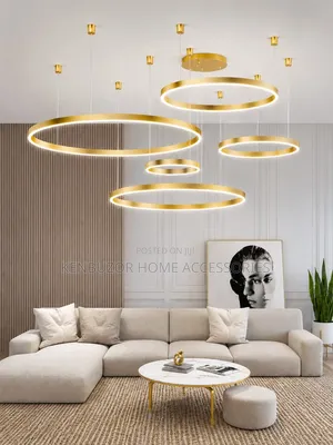 1000mm 5-Ring Design Luxury Pendant Light Chandelier