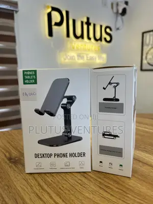 Adjustable Desktop Phone Holder Tablet Stand - Foldable Metal Base