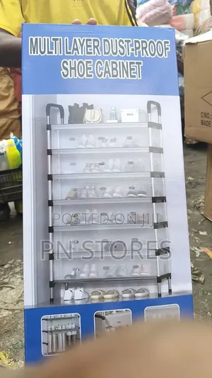 7 Layers Shoe Rack With Dust Cabinet