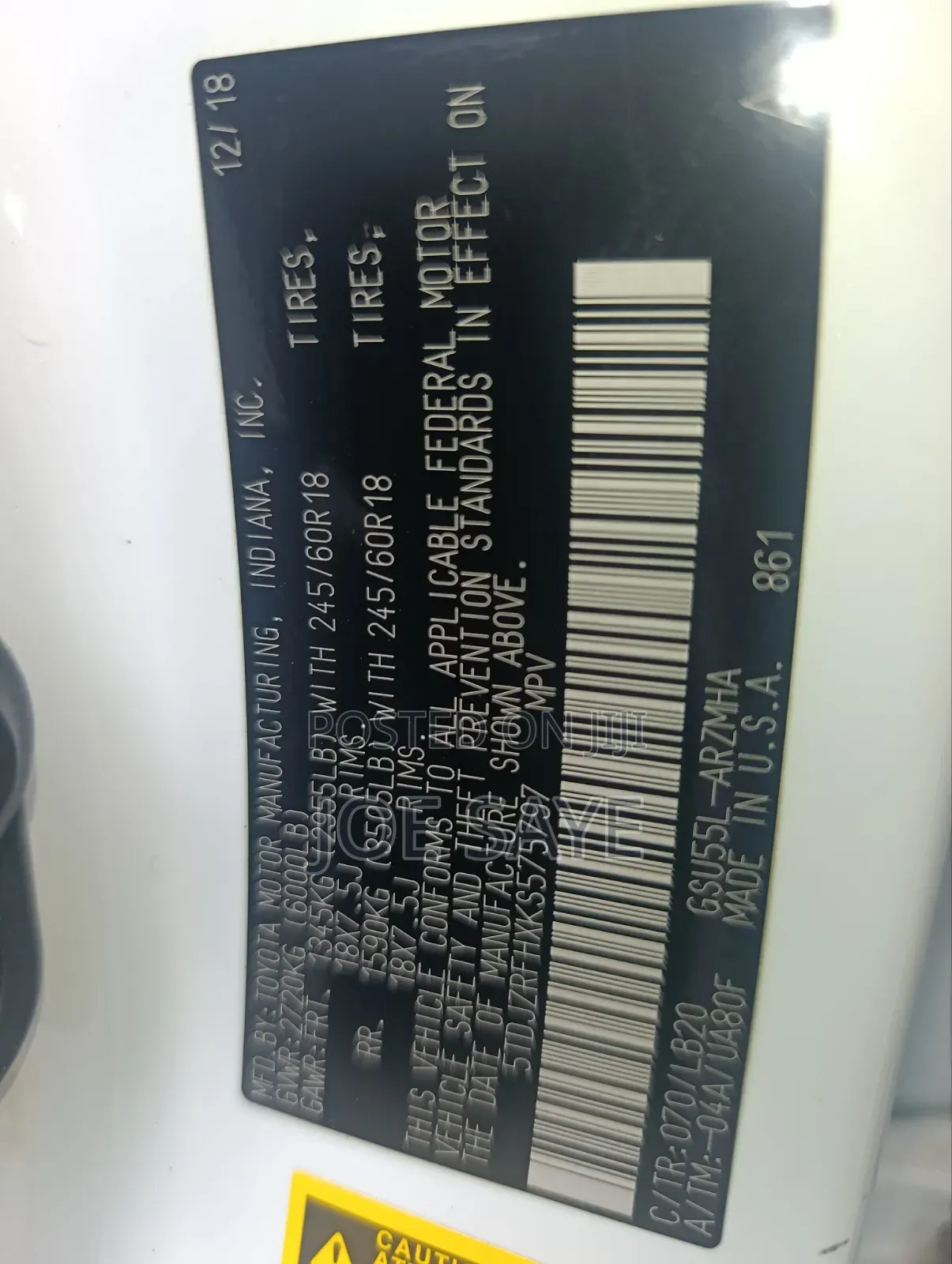 Toyota Highlander 2019 White