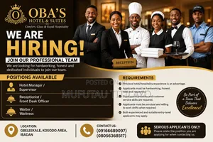 Waiter/Waitress/Receptionlist