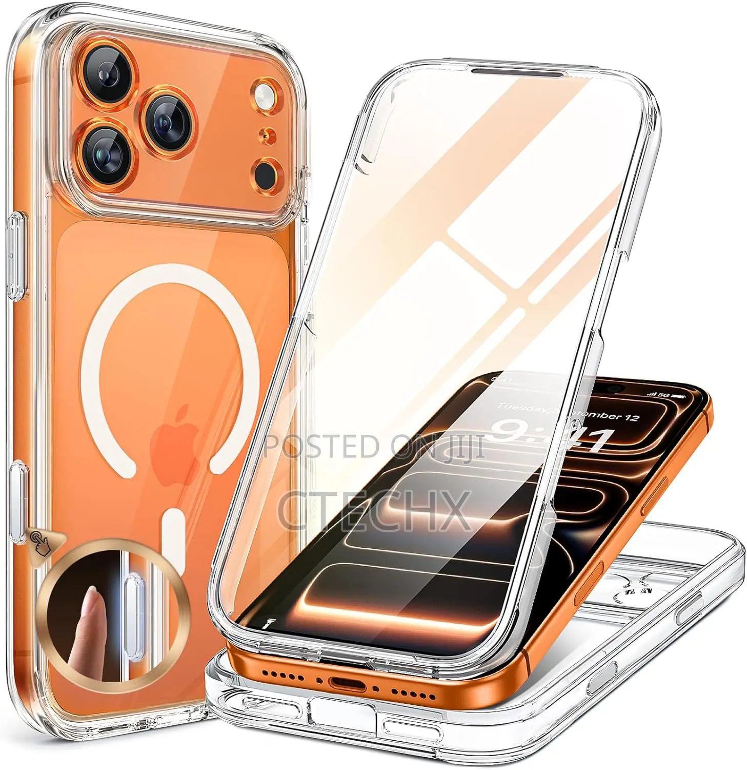 Miracase for iPhone 17 Pro Max Case, Screen Protector | 6.9", [Clear]