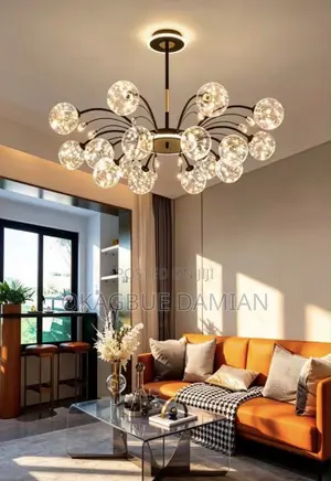 Black Over 12hands Globes Glass Chandelier