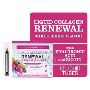 NatureWise Hydrolyzed Liquid Collagen + Biotin + Vitamins - 10 Tubes