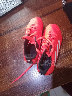 Neatly Used,Bright Red Adidas Football Boots