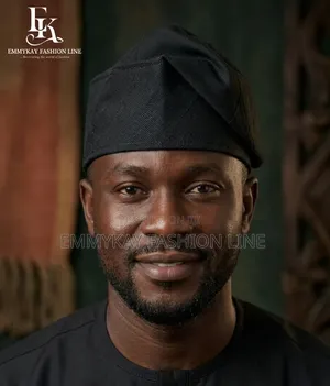Yoruba Native Cap Black
