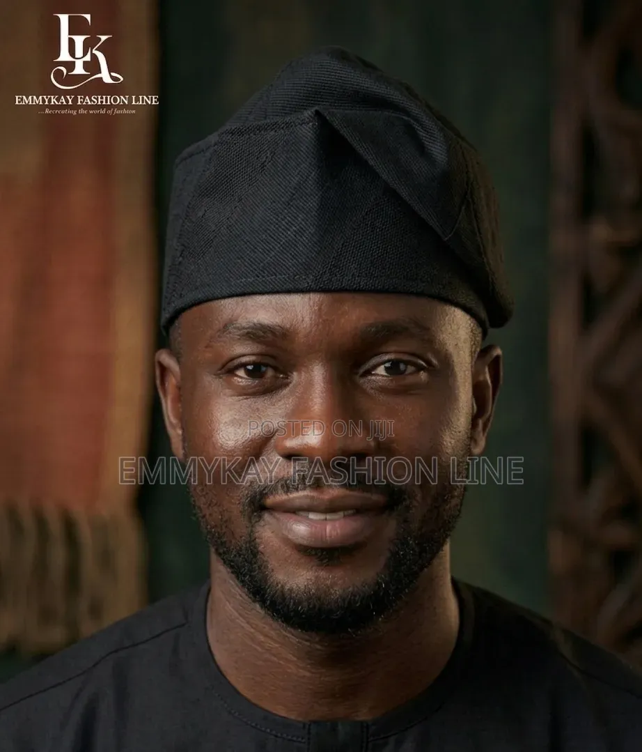 Yoruba Native Cap Black