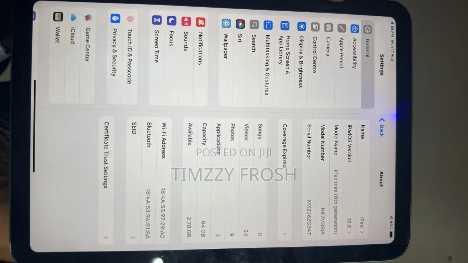 Apple iPad mini 6 64 GB Gray