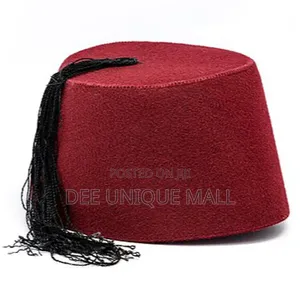 Red Fez Hat,Moroccan Hat for Men With Tazzle