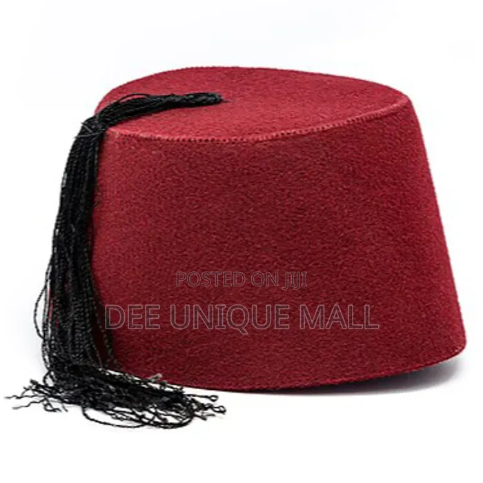 Red Fez Hat,Moroccan Hat for Men With Tazzle