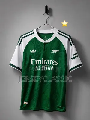 Arsenal Green White Jersey – Premium Quality Football Shirt