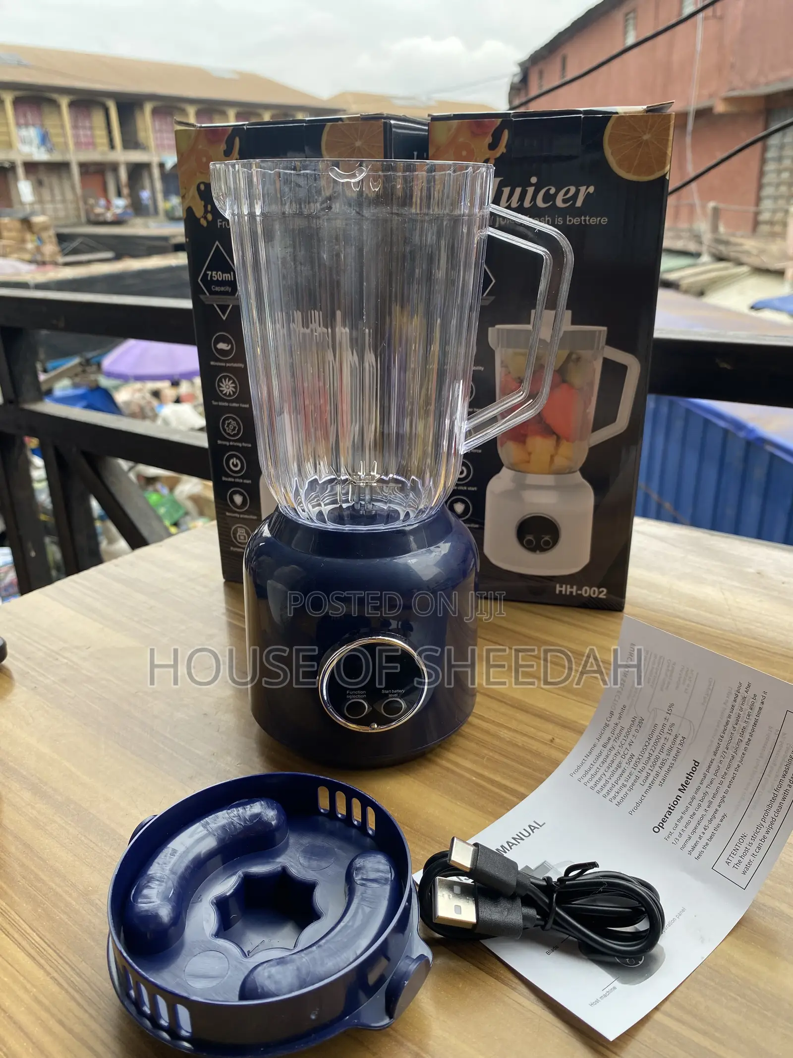 Portable Wireless USB Rechargeable Fruit Blender