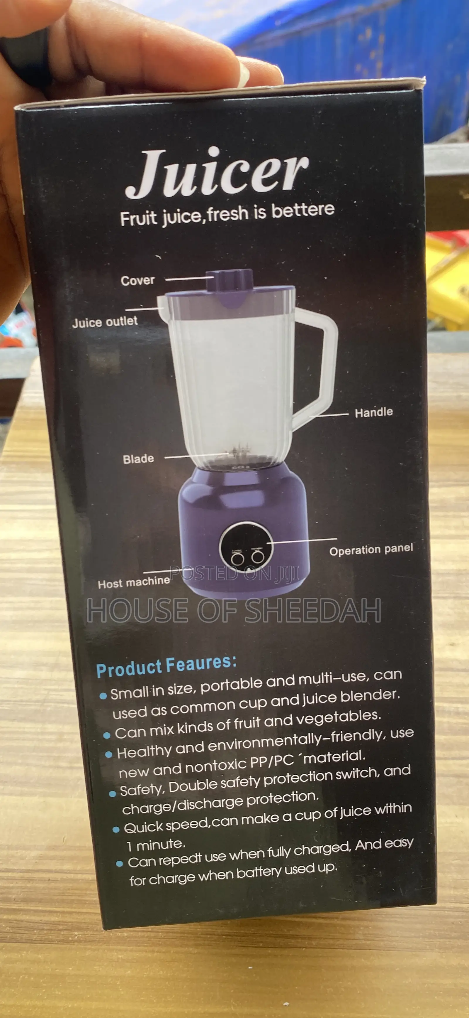 Portable Wireless USB Rechargeable Fruit Blender