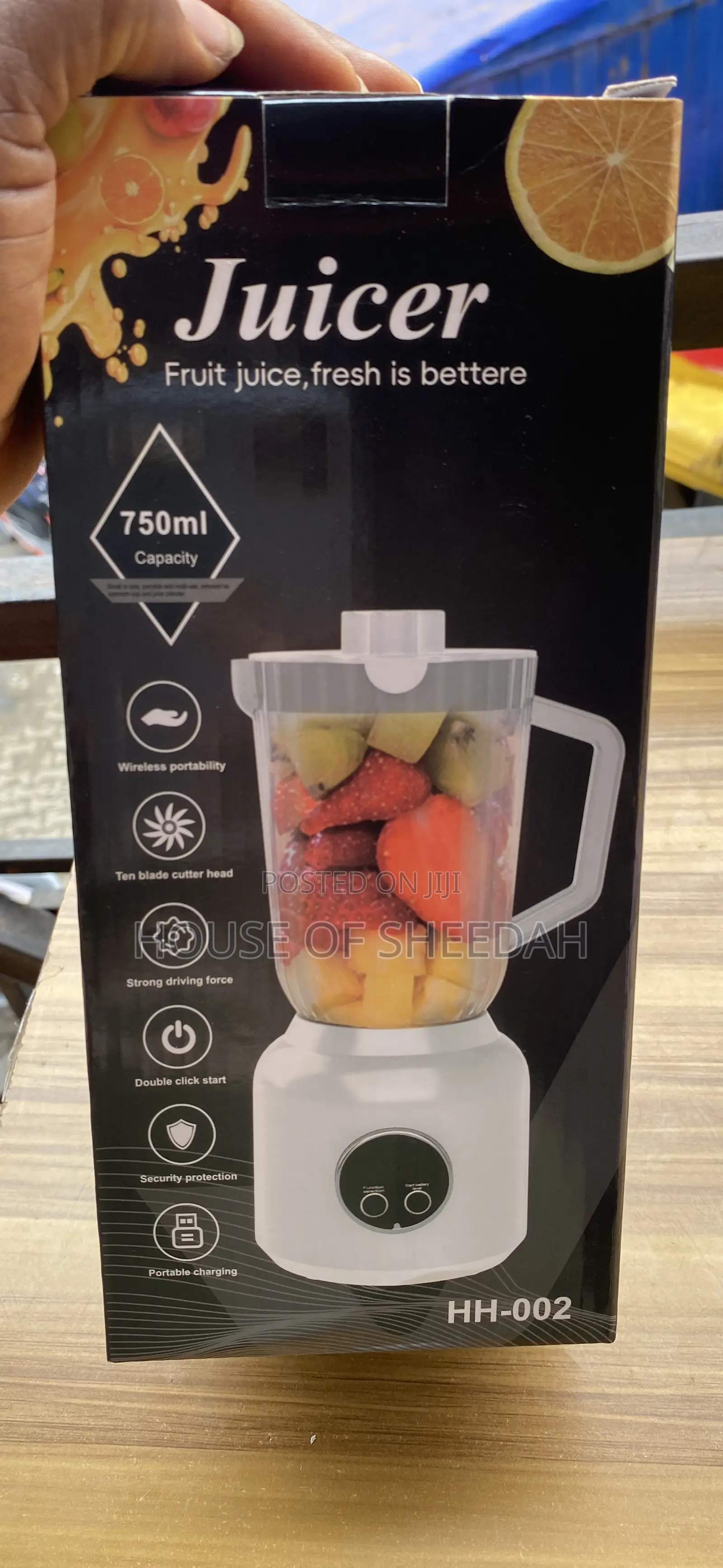 Portable Wireless USB Rechargeable Fruit Blender