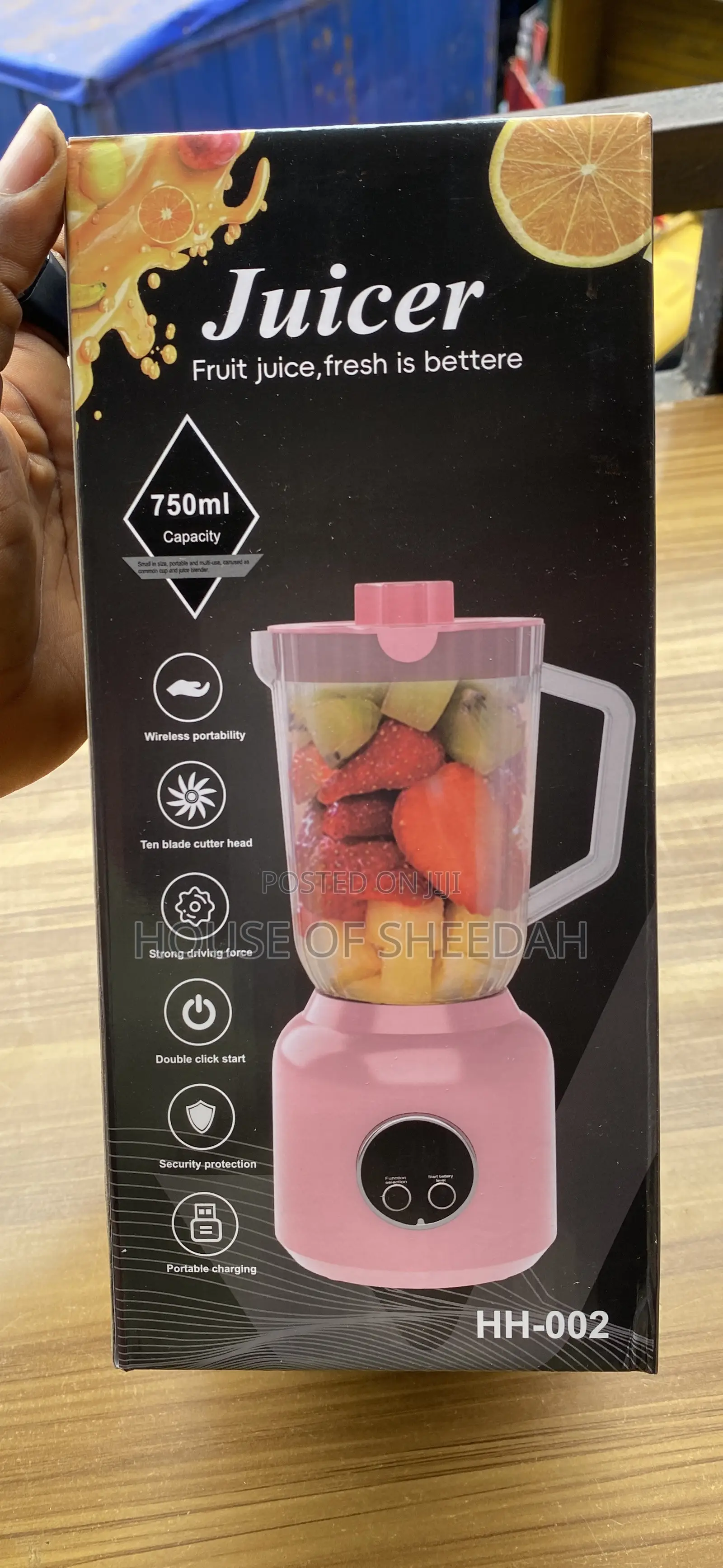 Portable Wireless USB Rechargeable Fruit Blender