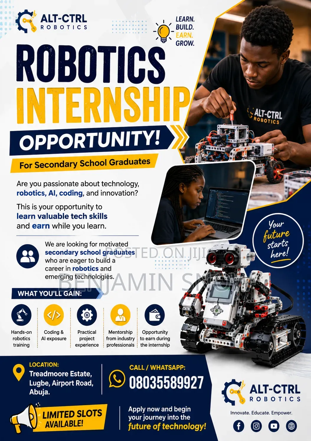 Robotics Internship Opportunity, for Passionate Young Minds
