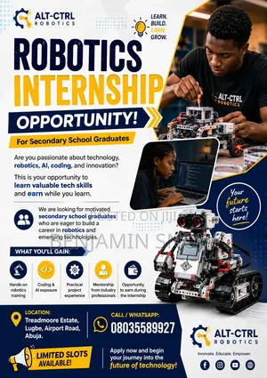 Robotics Internship Opportunity, for Passionate Young Minds