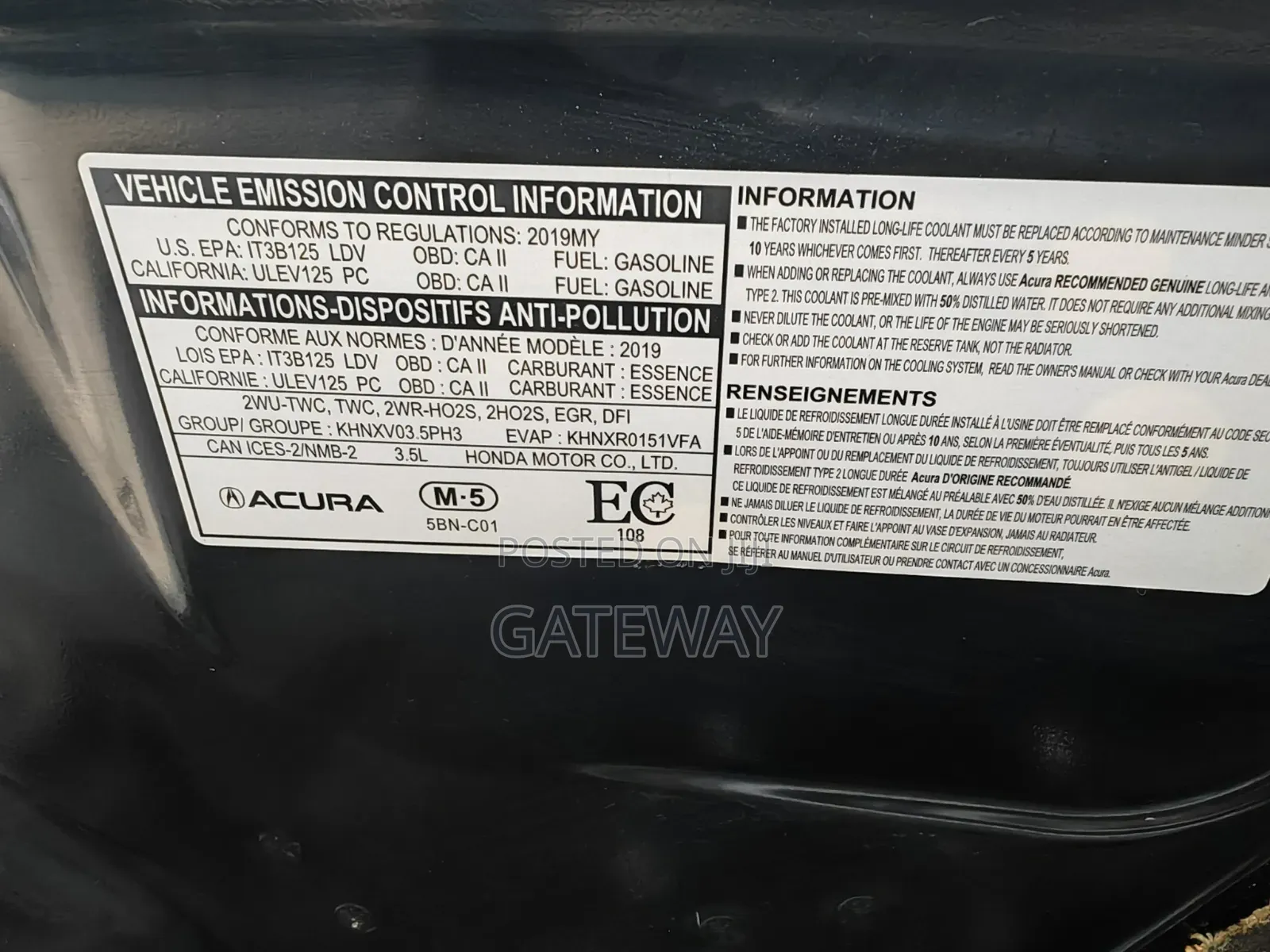 Acura MDX 2019 Black