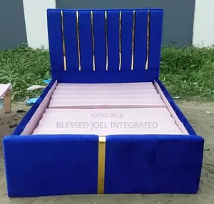 Blue Padded Bed Frame