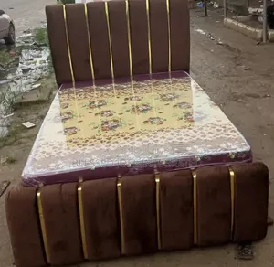 Brown Bedframe With Foam