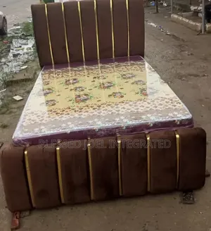 Brown Bedframe With Foam