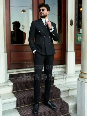 Black Double Breasted Suit