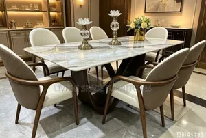 Contemporary Marble Dining Set by 8Seaters