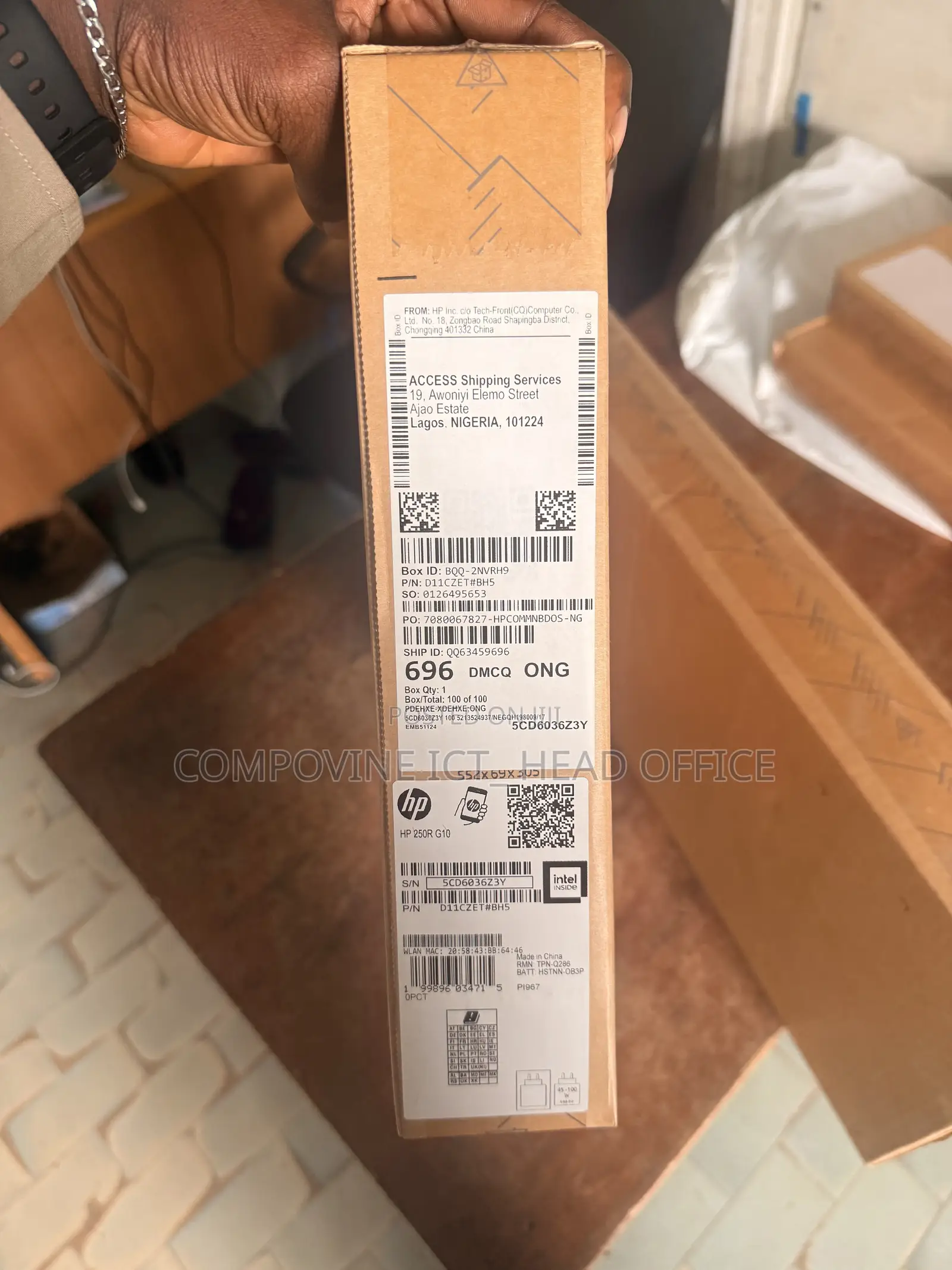 New Laptop HP 250 G10 8GB Intel Core i3 SSD 512GB