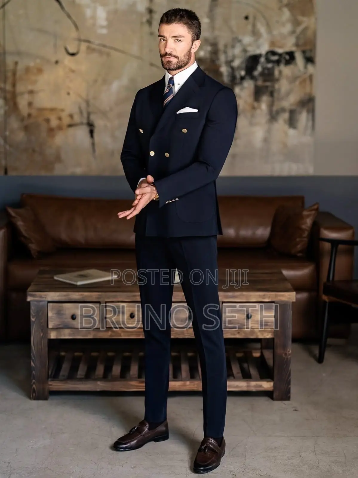 Navy Blue Double Breasted