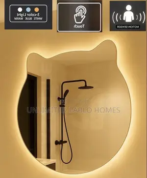 Cat Ear LED Wall Mirror With Touch Control Motion Sensor