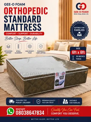6x6 18 Mattress (Orthopedic Standard)