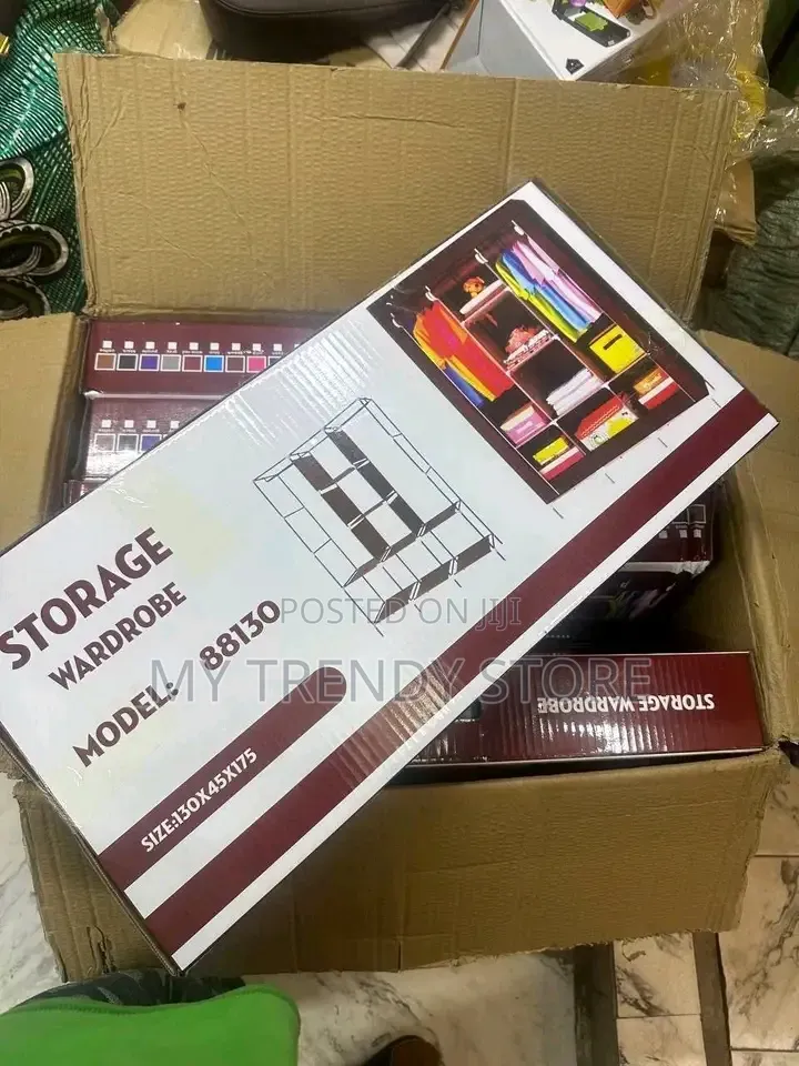 Large Capacity Three Column Foldable Wardrobe